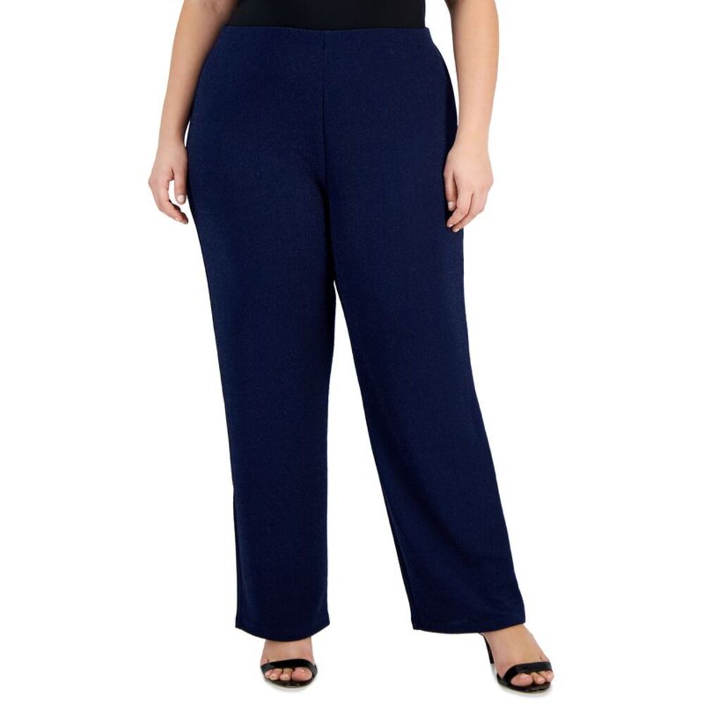 JM Collection Plus Size New Shine Knit Dressing Pants
